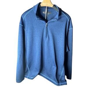 Pebble Beach Performance Mens xl blue long sleeve 1/4 zip pullover